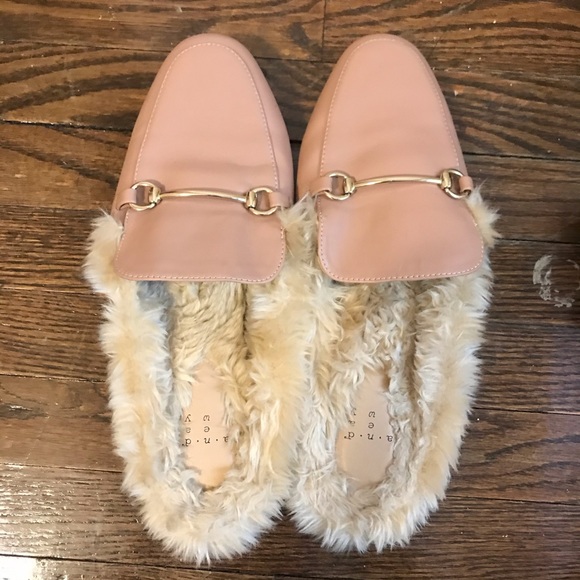 a new day Shoes - Women’s Reve Faux Leather Fur Backless Mules